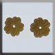 12210 Glass Treasures-Petite Flower..8mm Matte Light Topaz (Qty. 2) MAIN